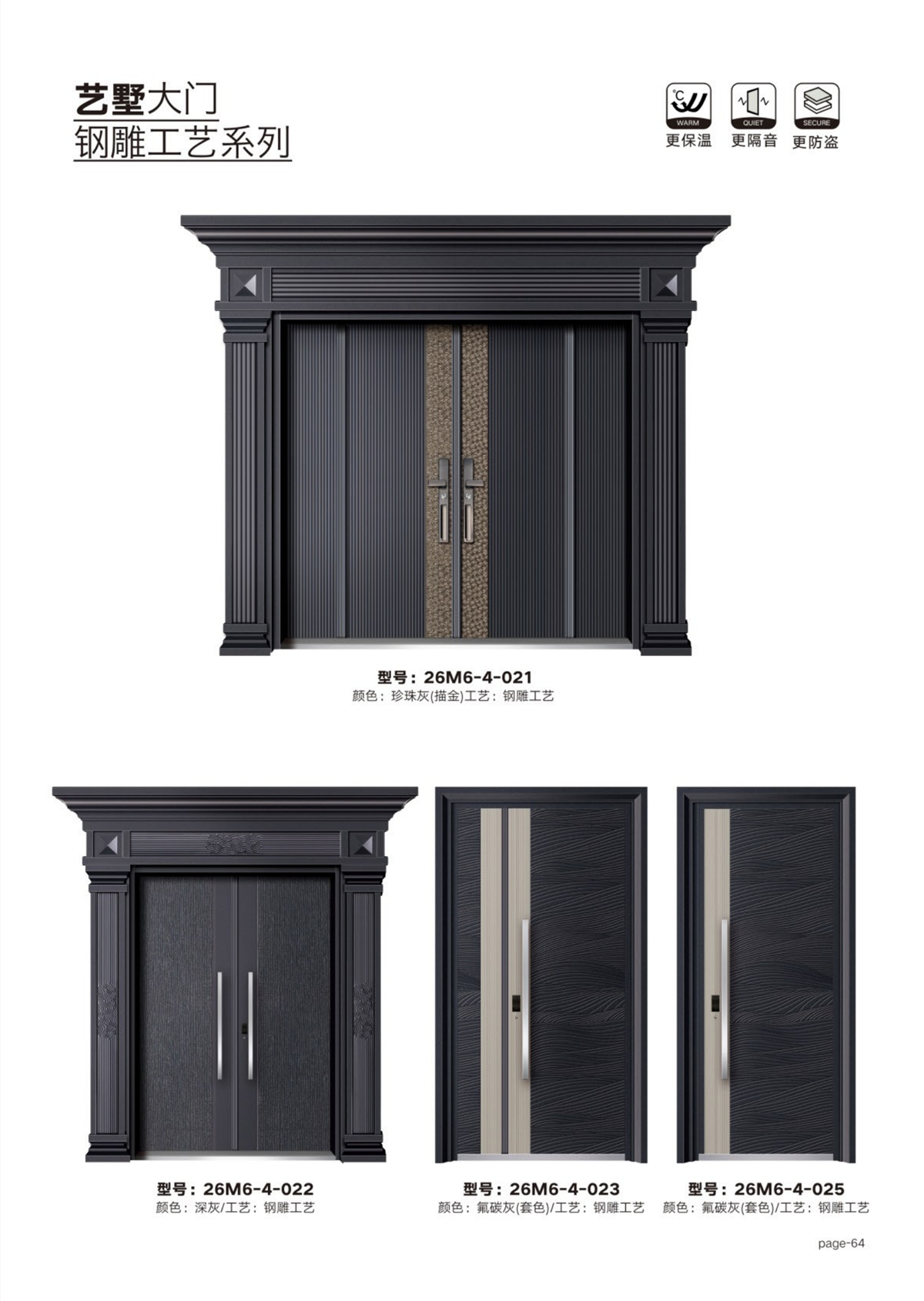 艺术轻奢高定大门26M6-4-021～26M6-4-025