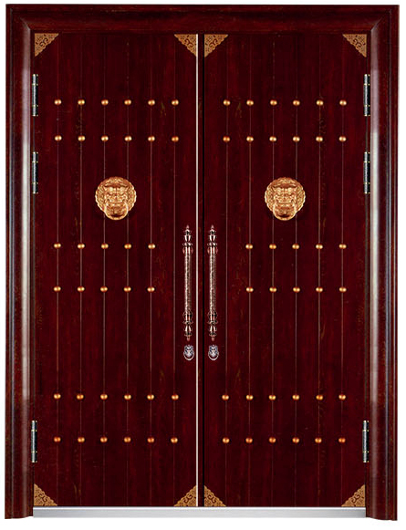 中式泡钉拼接门系列